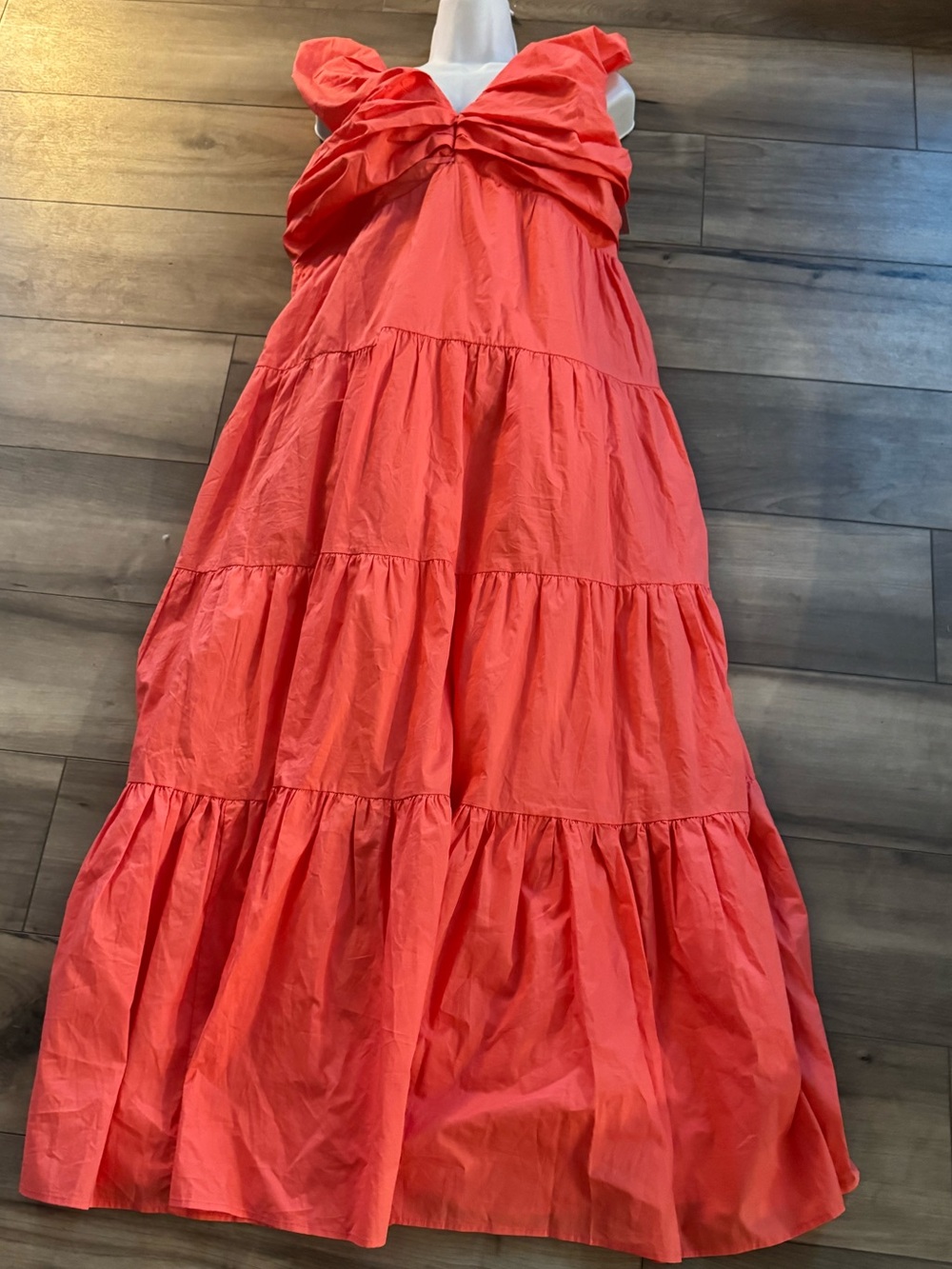 NWT Skies Are Blue dress maxi babydoll Baloon cap sleeves pleated bust ,smocked